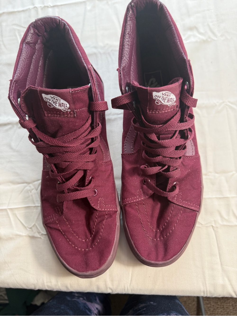 Vans Maroon High-Top Skate Sneakers